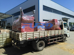 福瑞得機(jī)械手扶雙輪壓路機(jī)，座駕壓路機(jī)正式裝車發(fā)往客戶所在地
